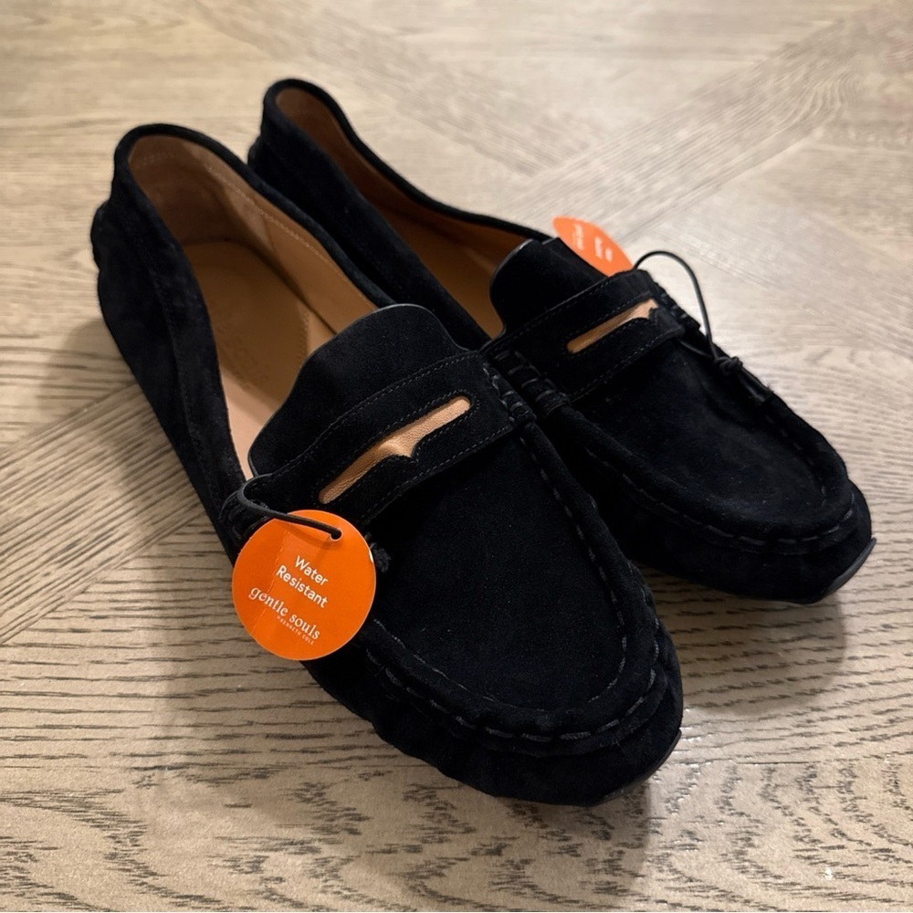 GENTLE SOULS KENNETH COLE Womens Black Moc-Driver And Mina Loafers Shoes 11